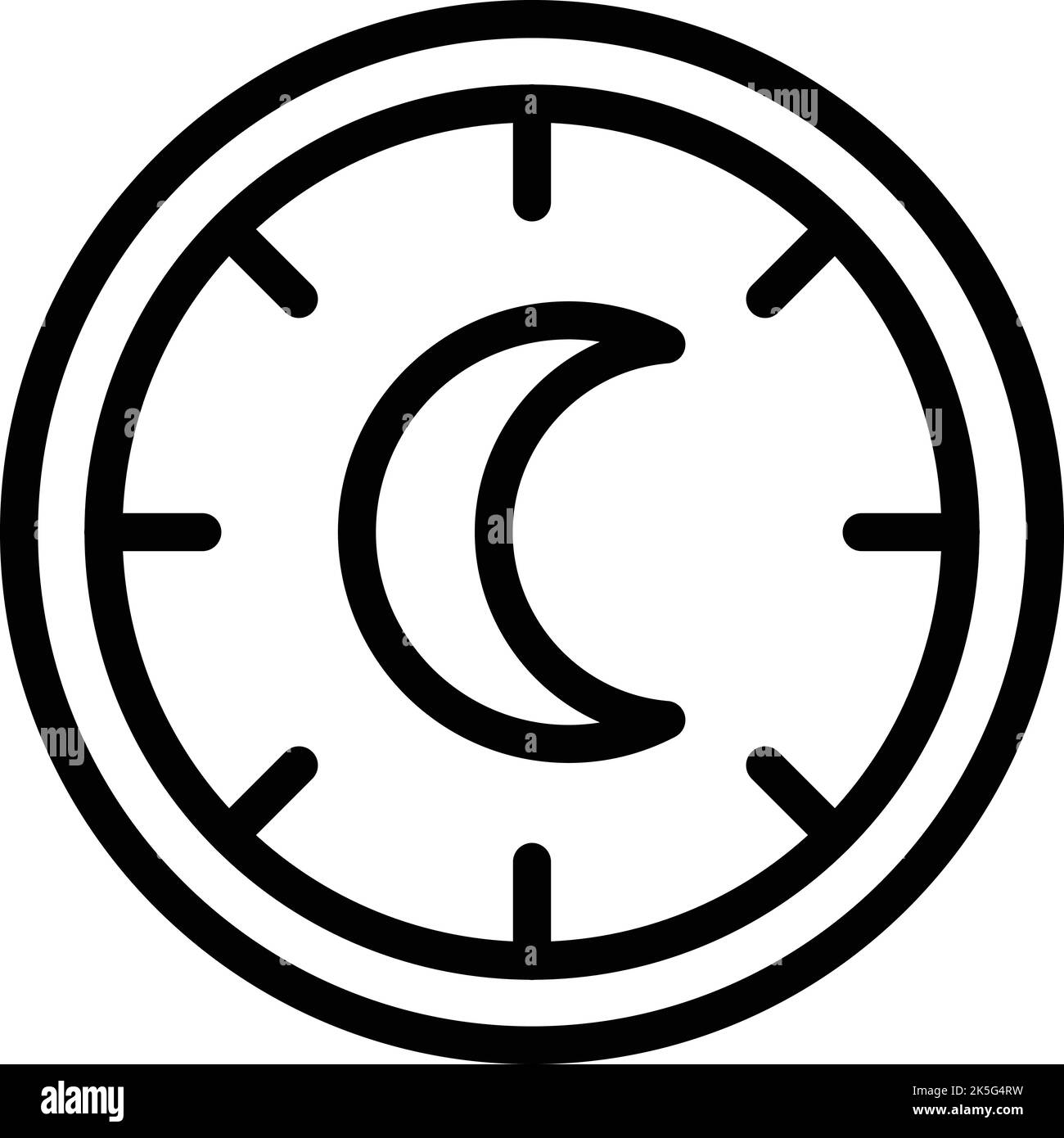 Night sleep time icon outline vector. Bed sleepless. Stress health ...