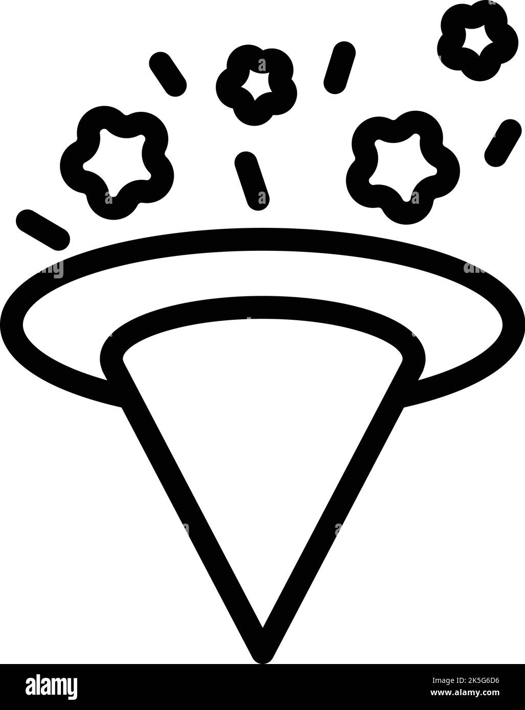 Show time icon outline vector. Wizard trick. Circus show Stock Vector