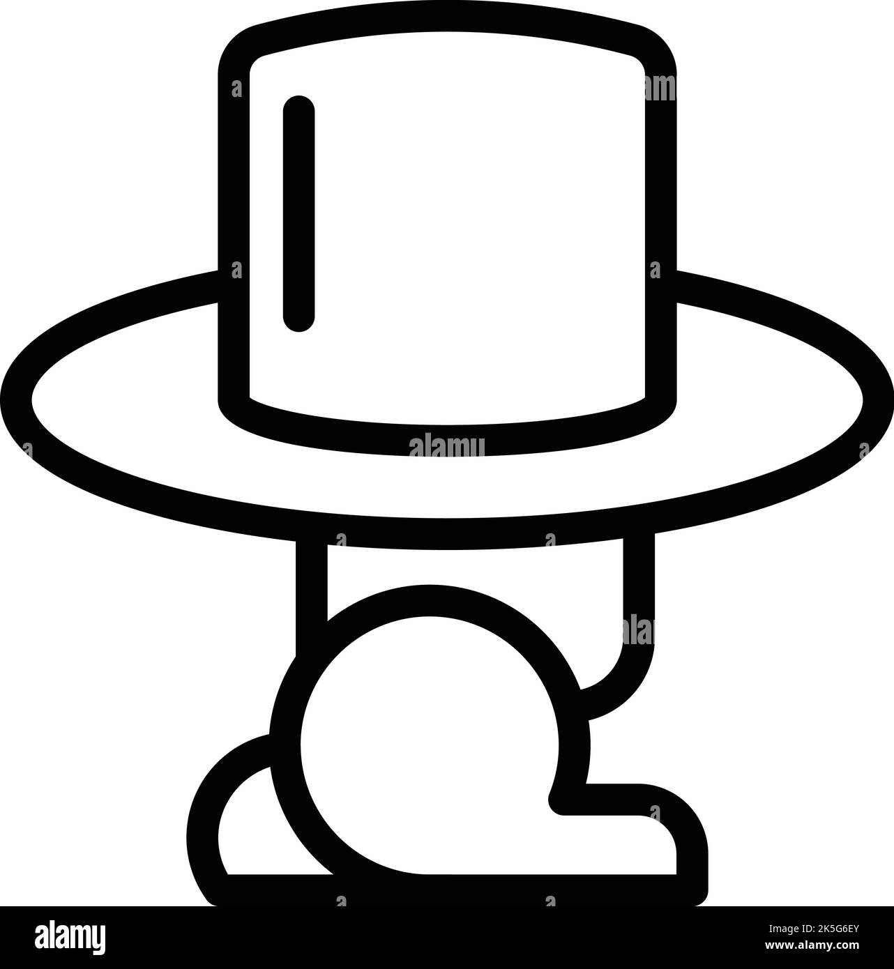 Ear hand hat icon outline vector. Magic show. Circus trick Stock Vector