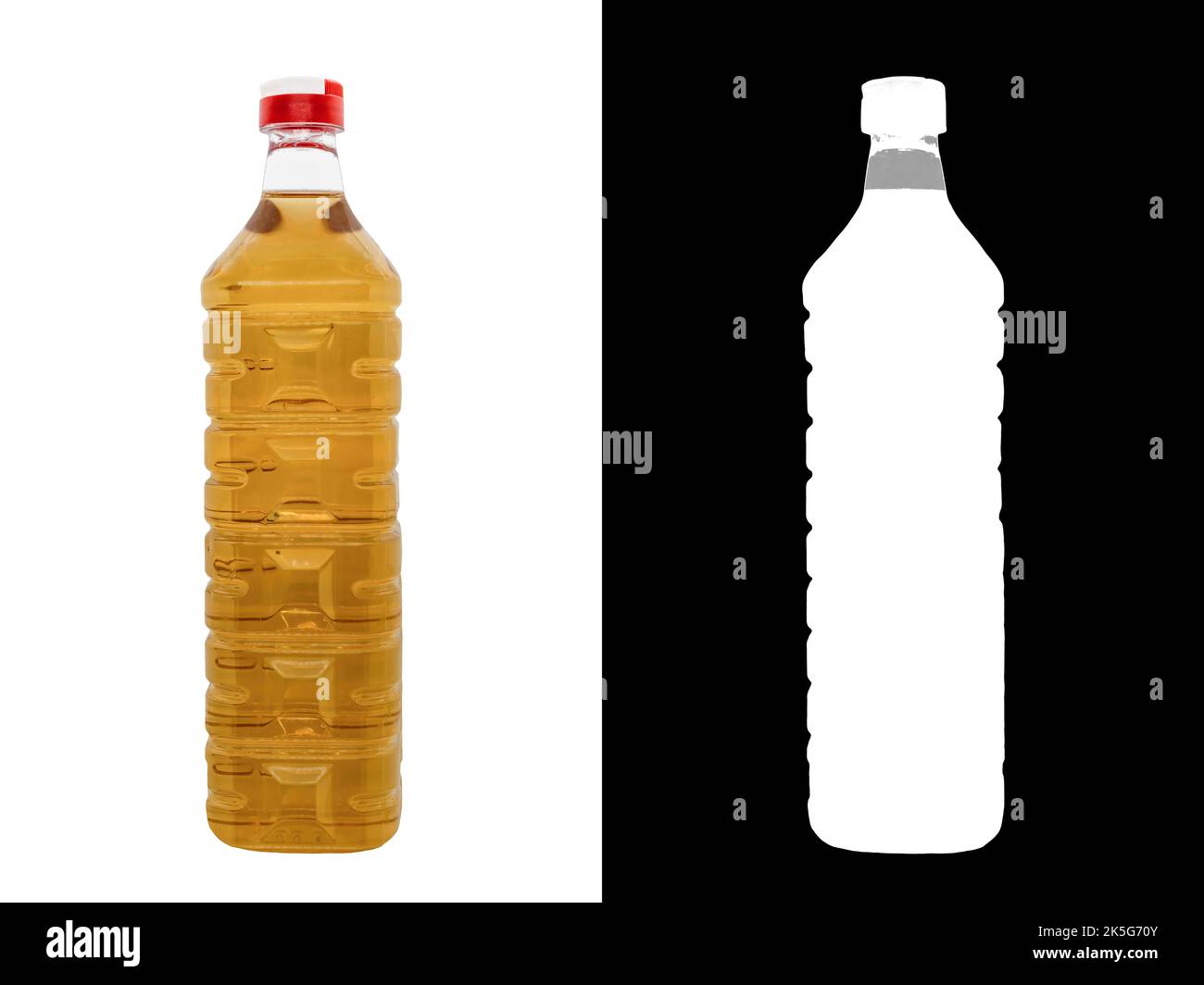 A plastic bottle of Wine vinegar. It is the result of two successive