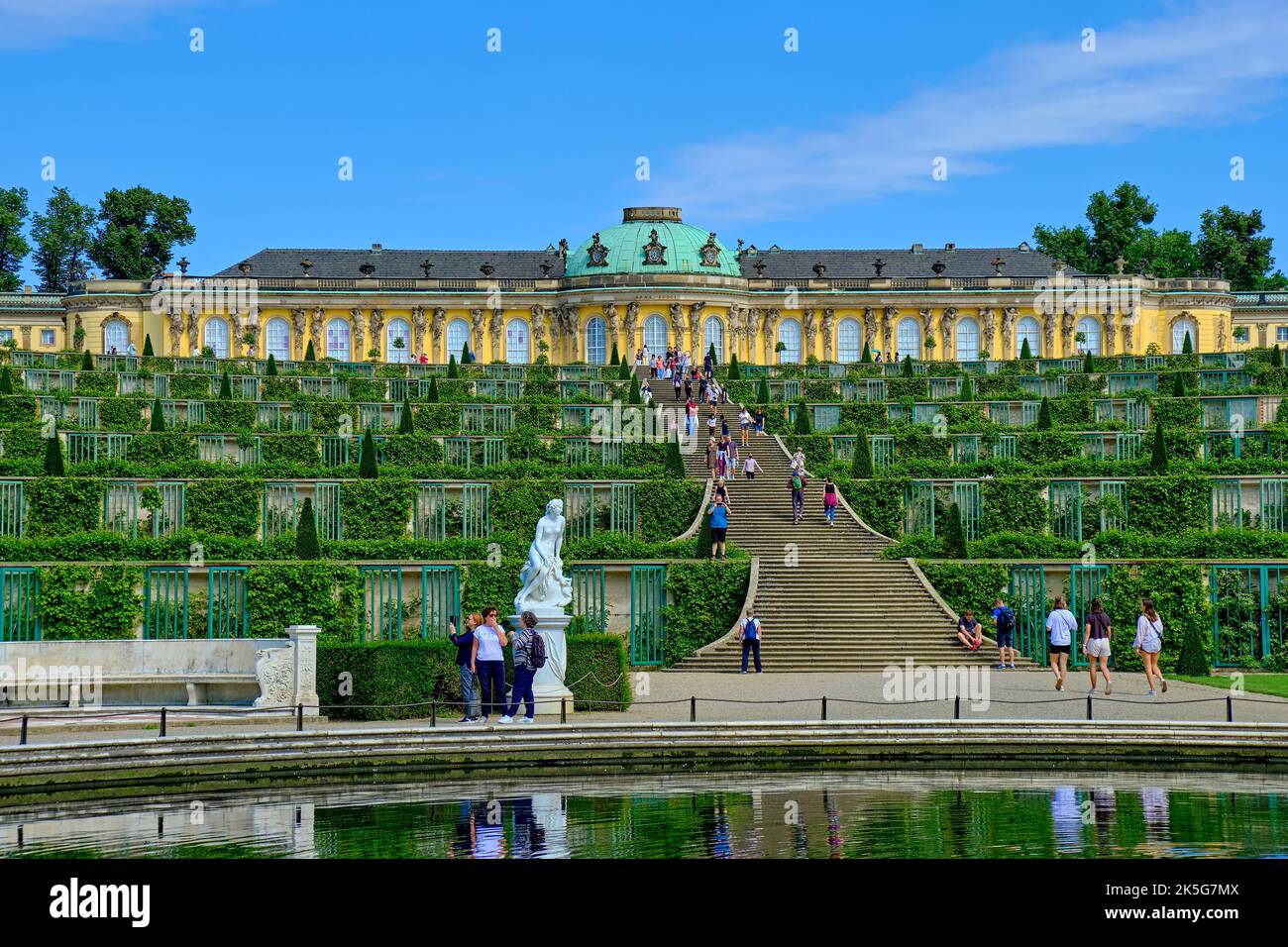French Rondell and Great Fountain with view over the vineyard terraces