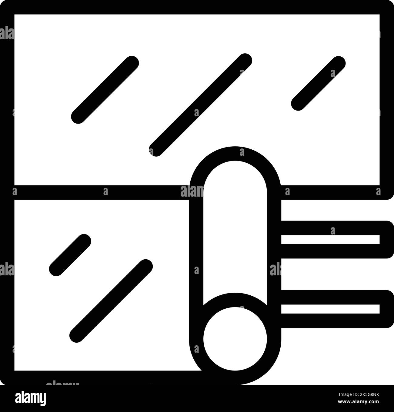 Roof bitumen icon outline vector. Repair renovation. Home worker Stock ...