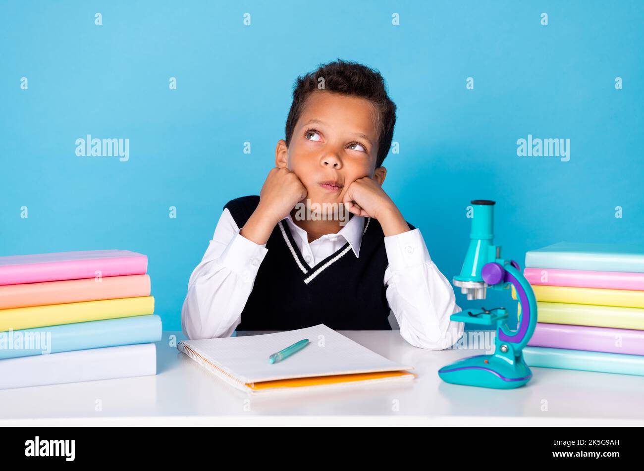 Thoughtful preschool student book hi-res stock photography and images ...