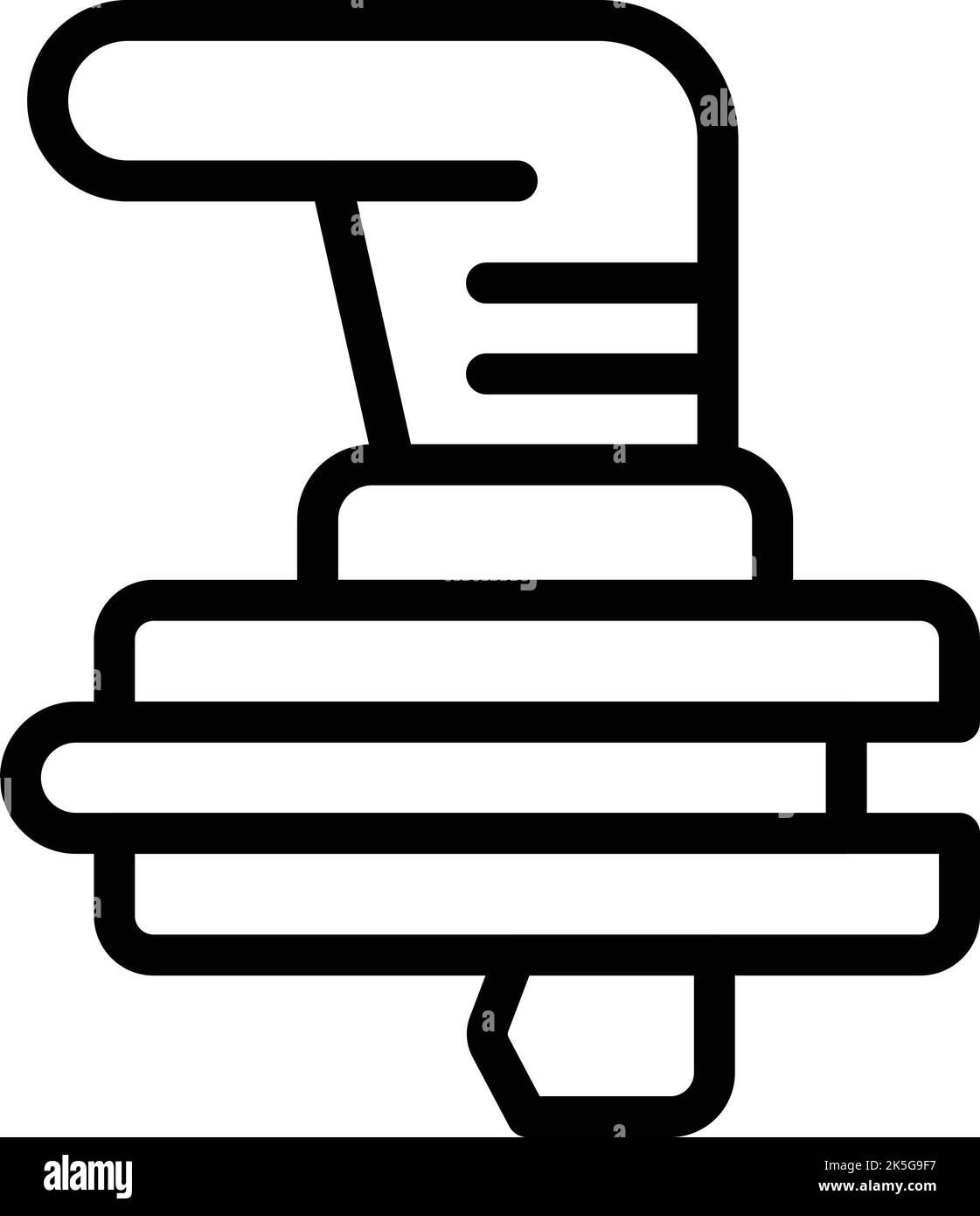 Floor installation handle icon outline vector. Wood interior. Decor