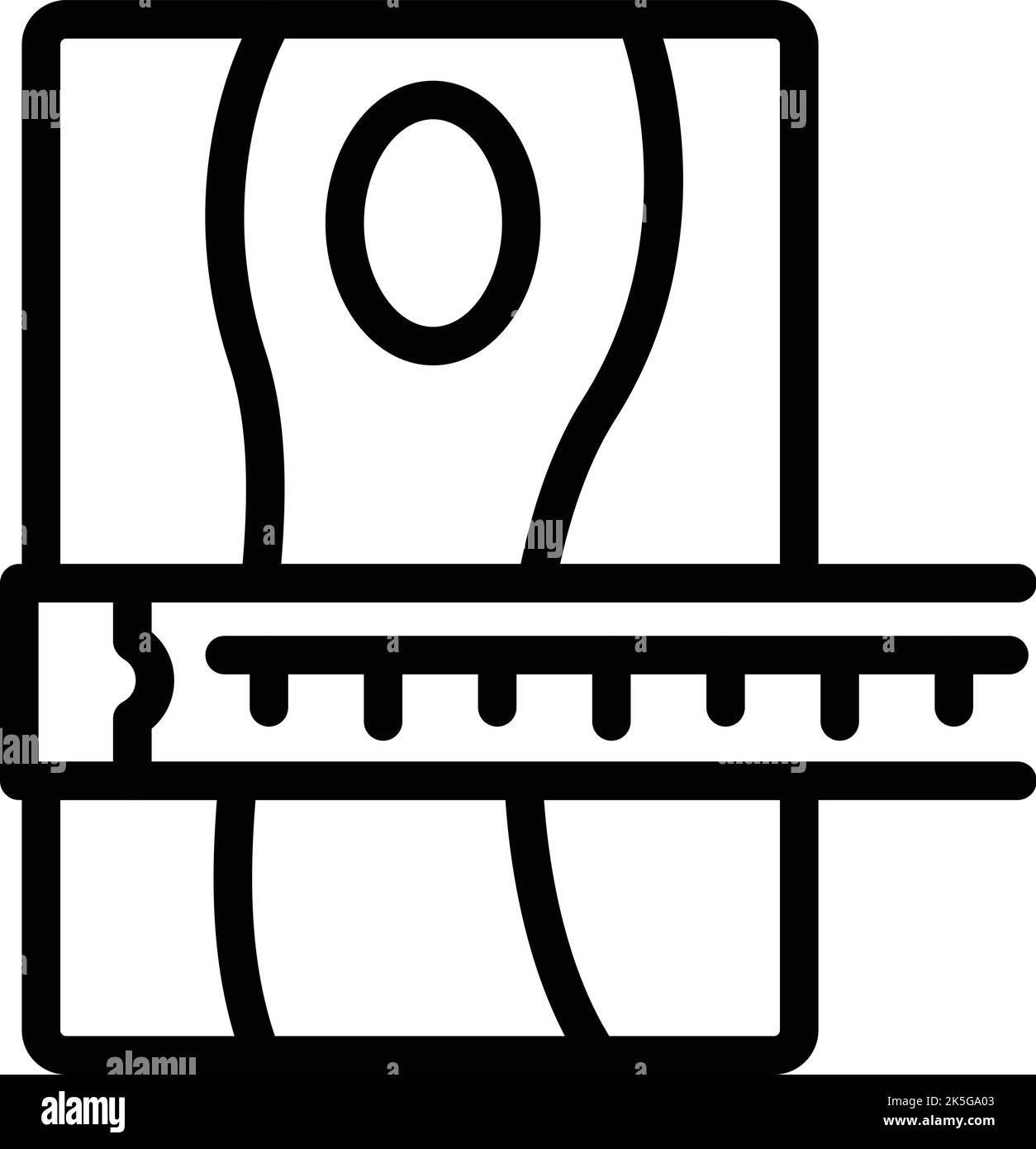 Measurement floor icon outline vector. Wood tile interior. Decor wall