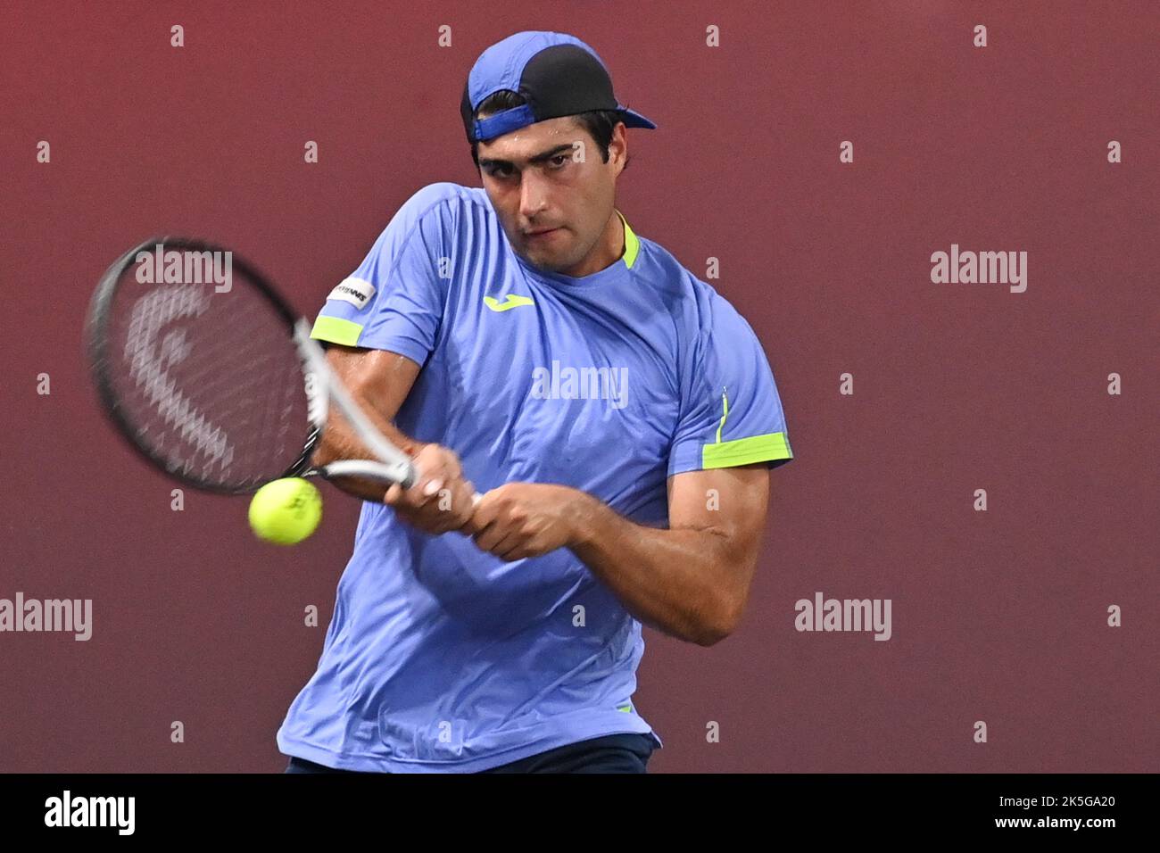 Pala Wanny, Florence, Italy, October 08, 2022, Gianmarco Ferrari of Italy  during UniCredit Firenze Open - Qualifications - Gianmarco Ferrari vs Damir  Dzumhur - Tennis Internationals Stock Photo - Alamy