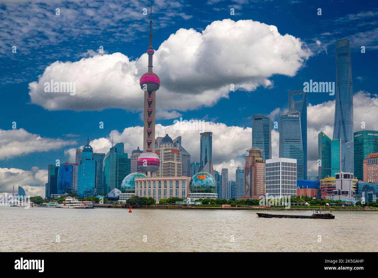 China Shanghai Oriental Pearl Television Tower Pudong District Across The River Huangpu 1563