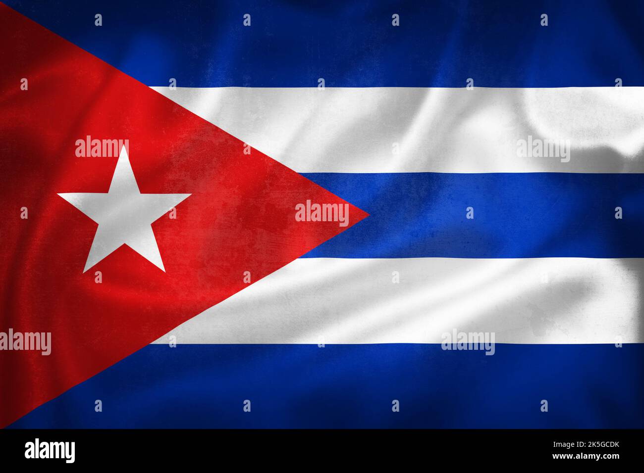 Grunge 3D illustration of Cuba flag, concept of Cuba Stock Photo