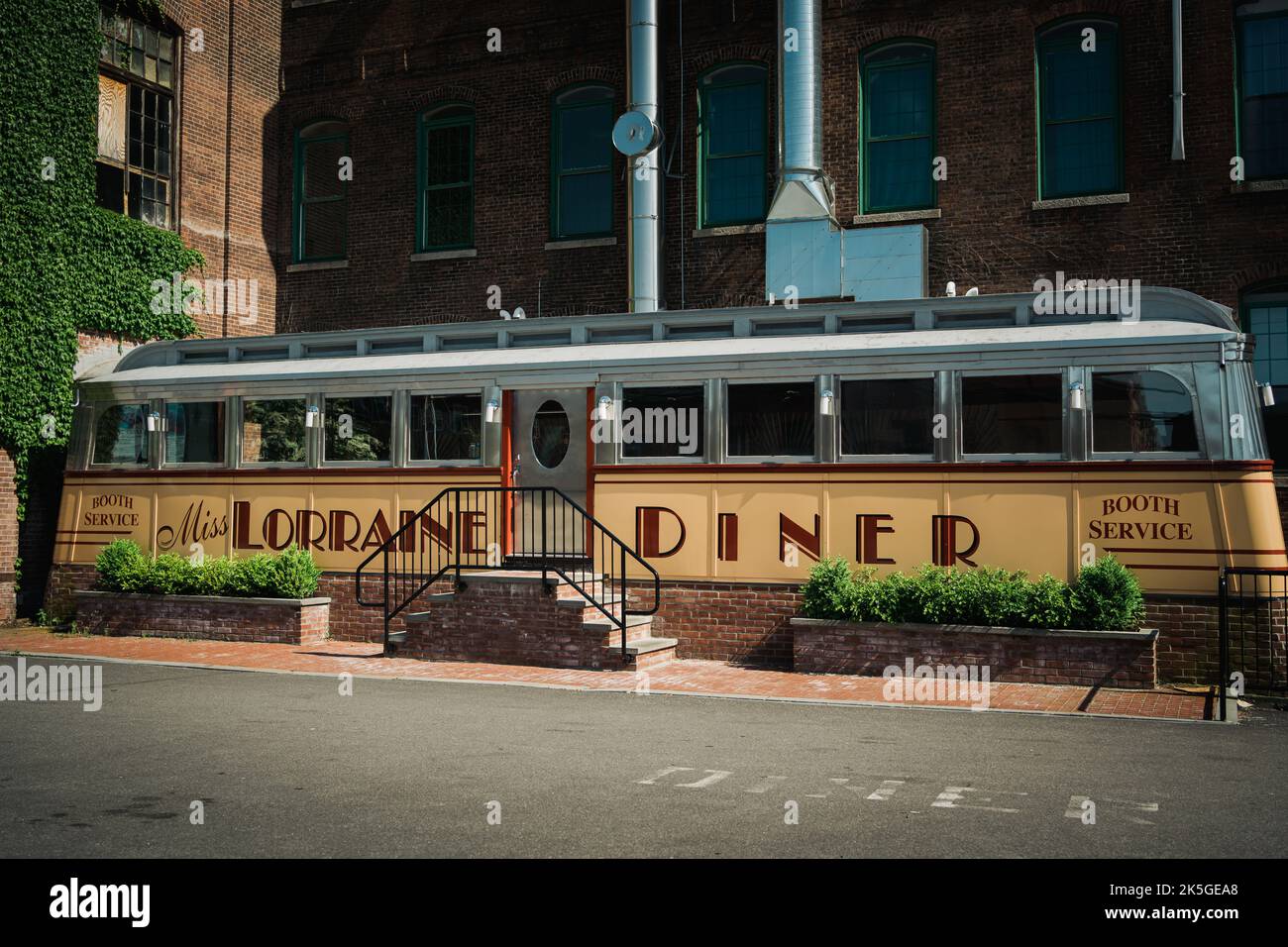 Miss Lorraine Diner vintage sign, Pawtucket, Rhode Island Stock Photo