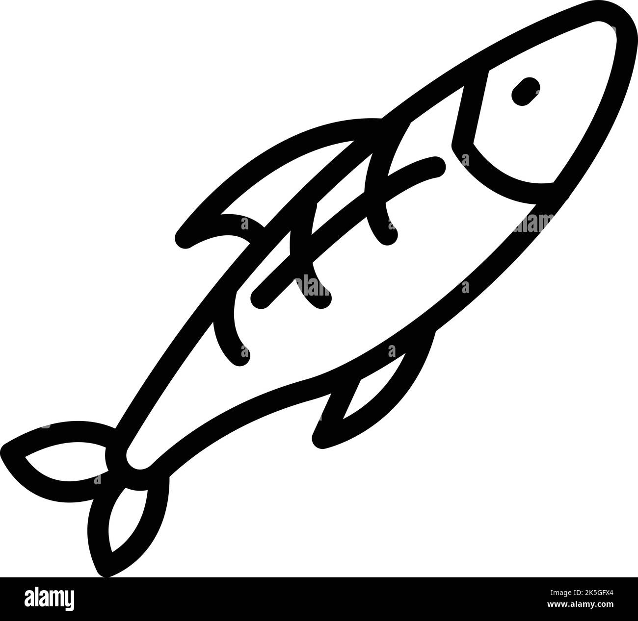 Fishing herring icon outline vector. Fish seafood. Store smoked Stock