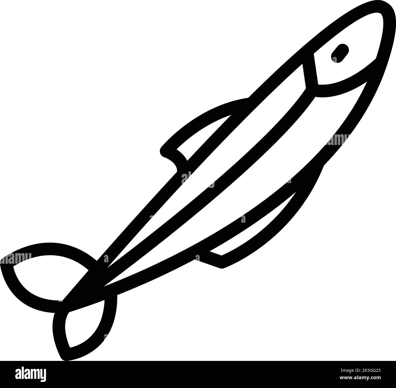 Product herring icon outline vector. Fish seafood. Store sprat Stock