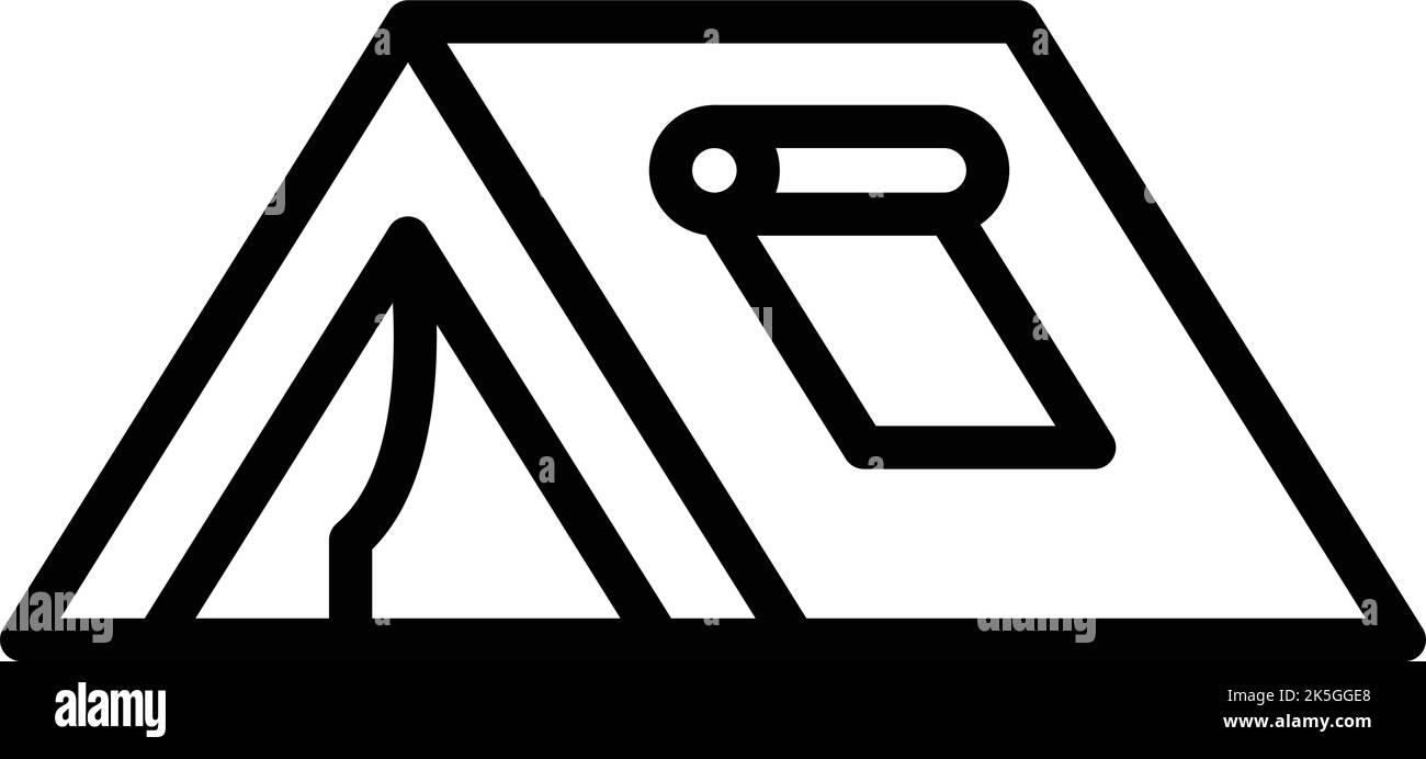 Bedouin tent icon outline vector. Arab desert. Islamic culture Stock