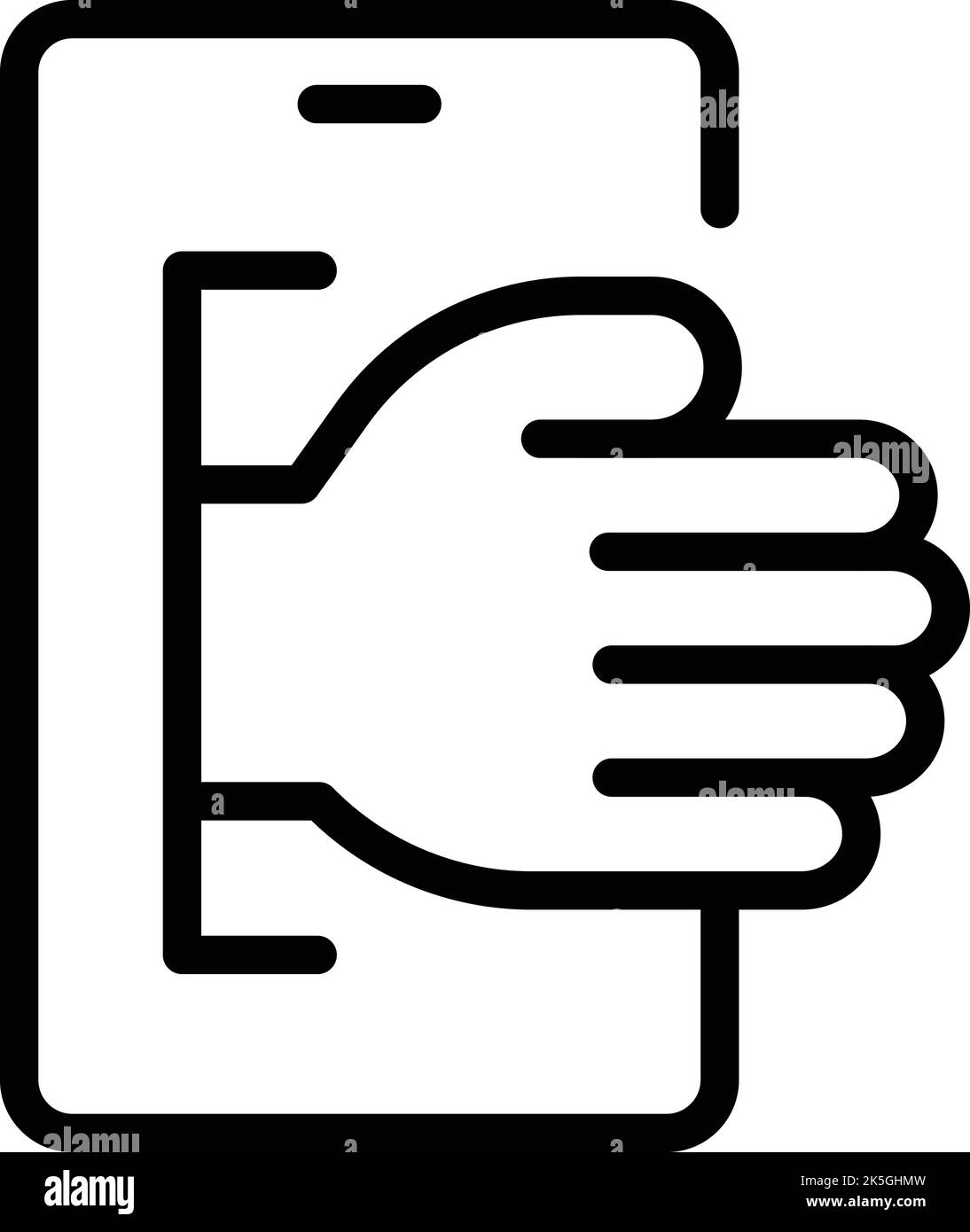 Online help hand icon outline vector. Social care. Old human Stock ...