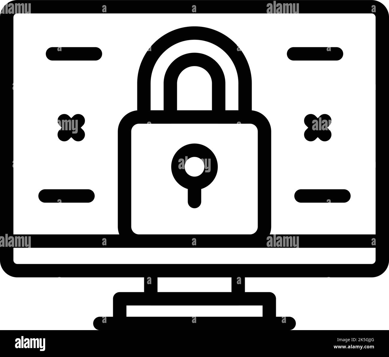 Computer Security Icon Outline Vector Road Officer Police Guard Stock Vector Image And Art Alamy 4573