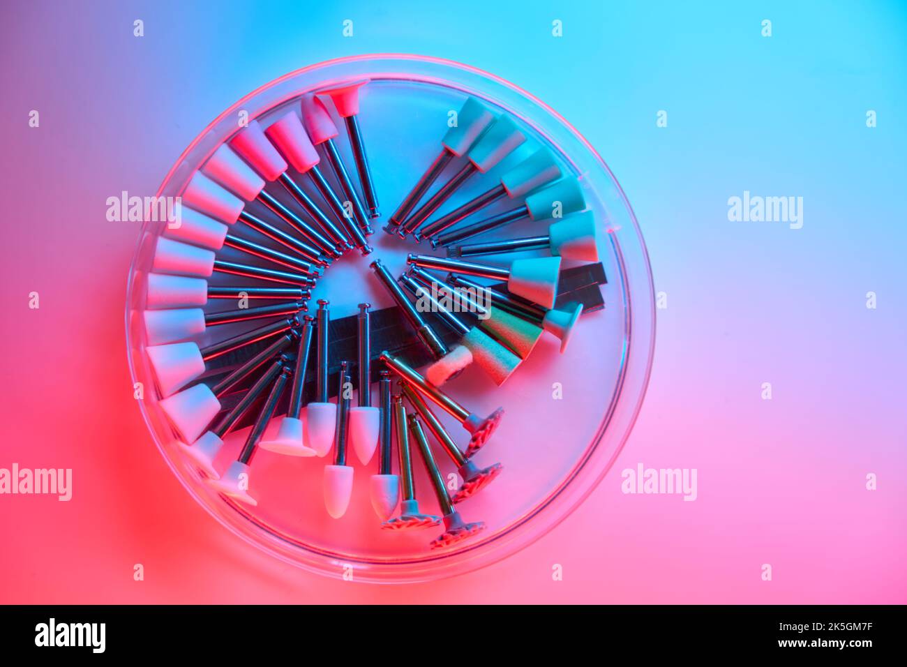 Medical instruments for filling, grinding and polishing of teeth Stock