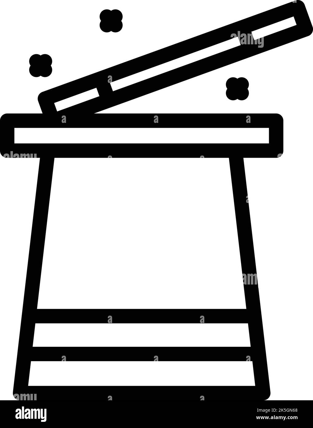 Magic wand icon outline vector. Magician hat. Show circus Stock Vector