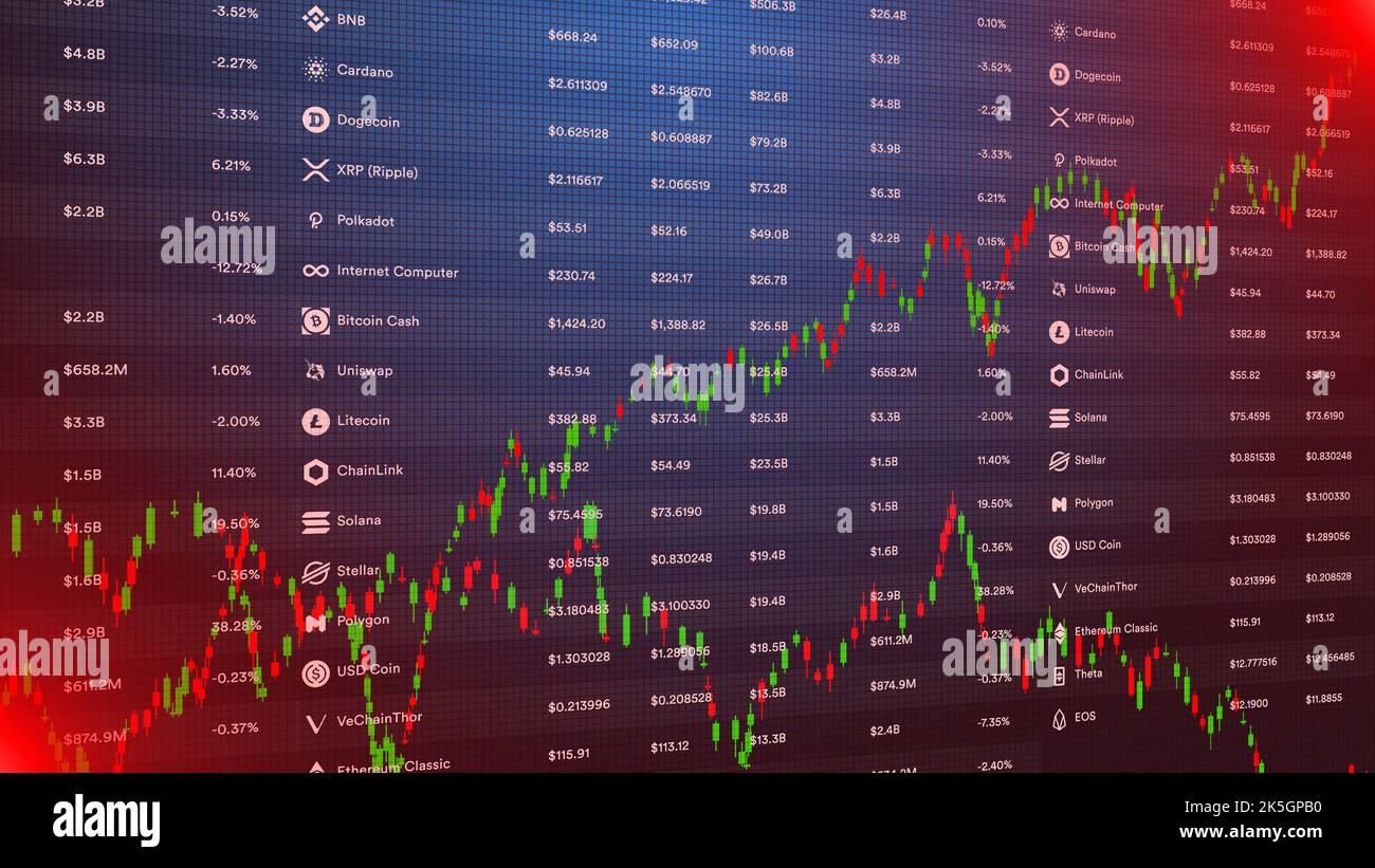 Cryptocurrency digital currency exchange, illustration Stock Photo Alamy
