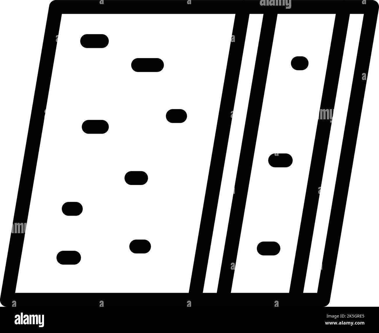 Layer roof icon outline vector. House repair. Sheet metal Stock Vector