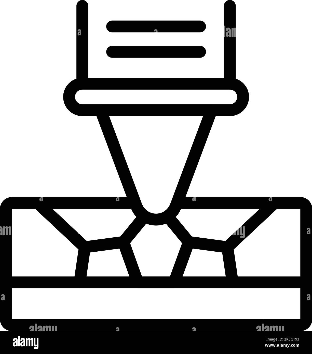 Glue floor icon outline vector. Wood tile. Home texture Stock Vector ...
