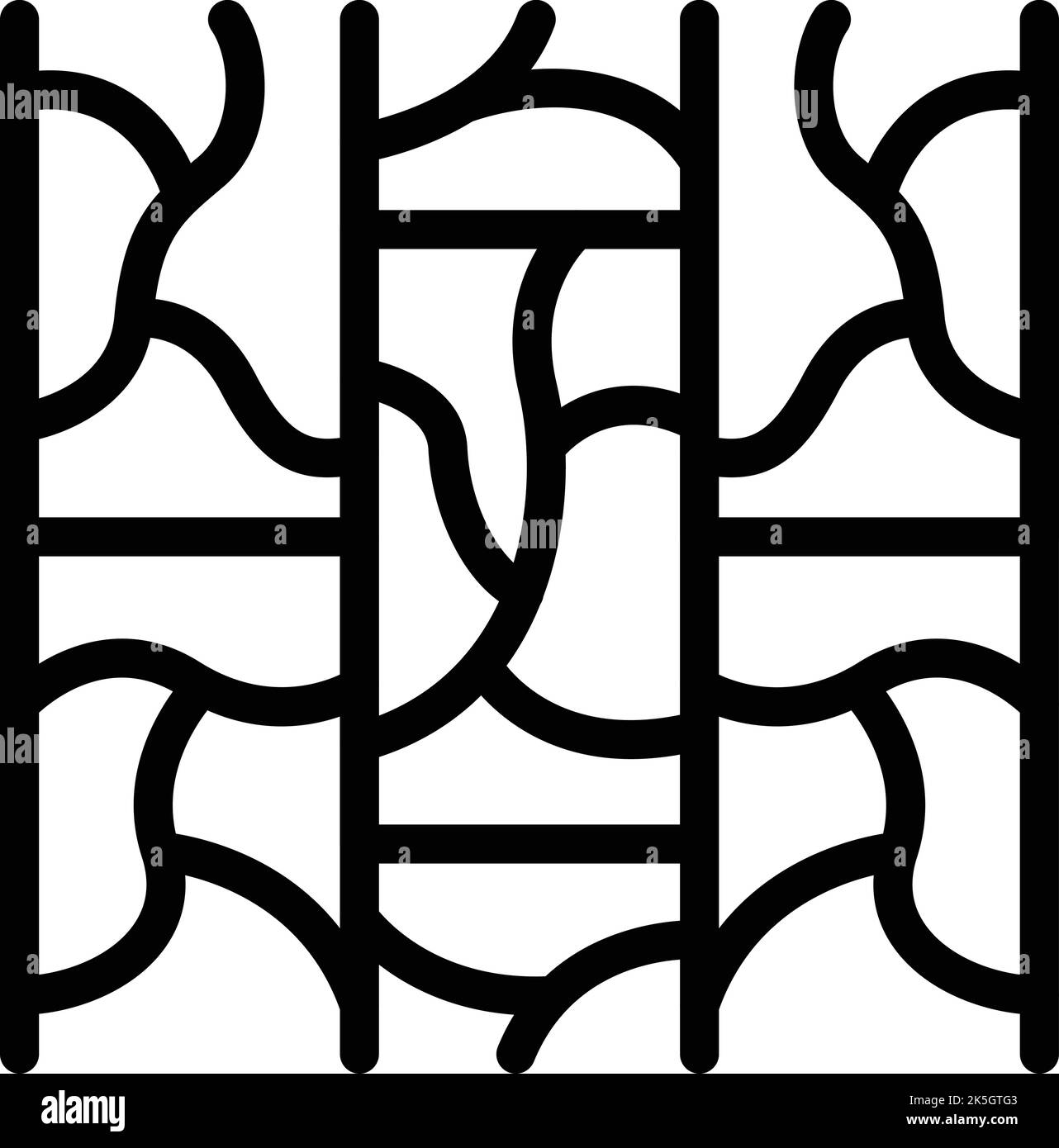 Wall decor icon outline vector. Floor decor. Door material Stock Vector