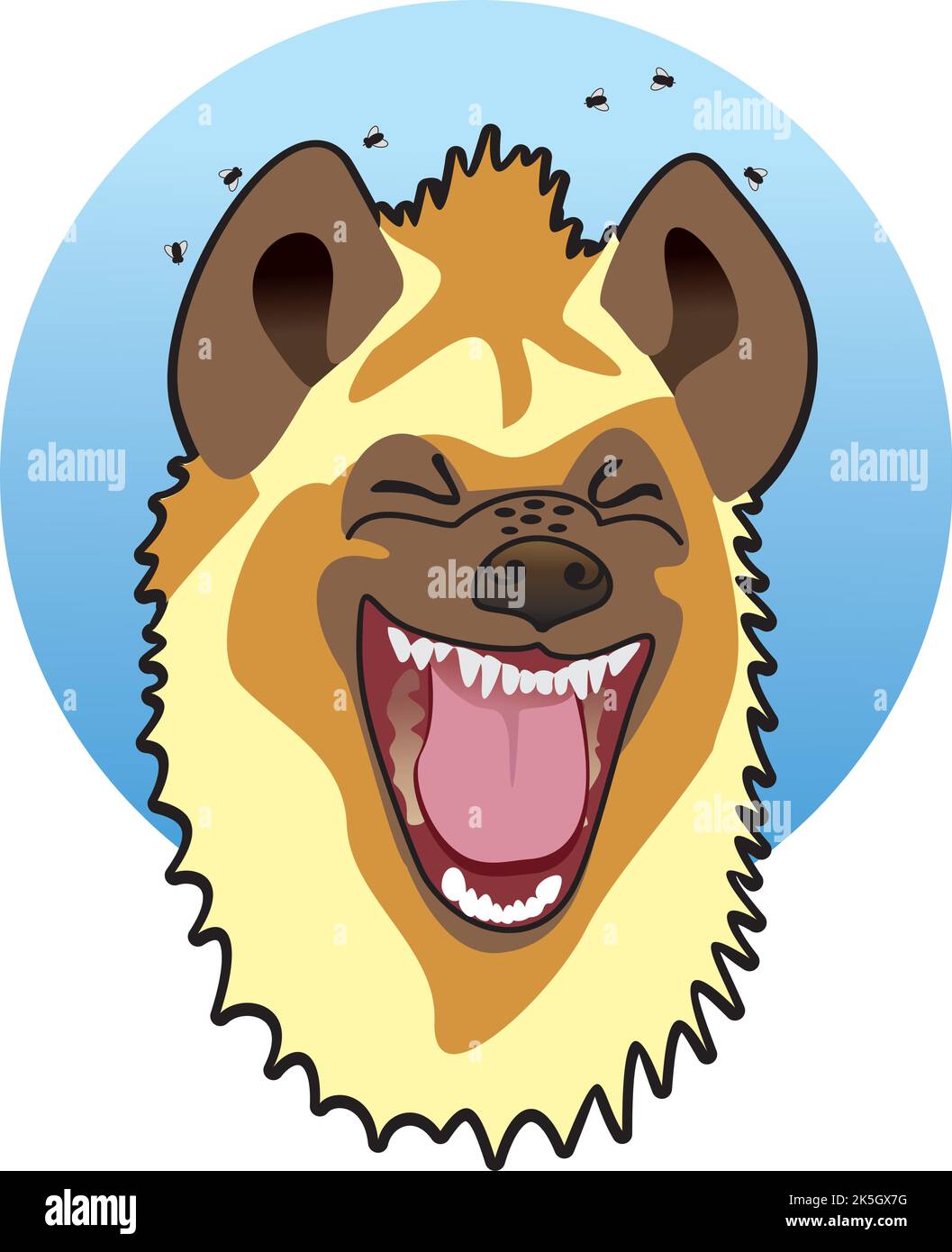 funny laughing hyena in vector Stock Vector Image & Art - Alamy