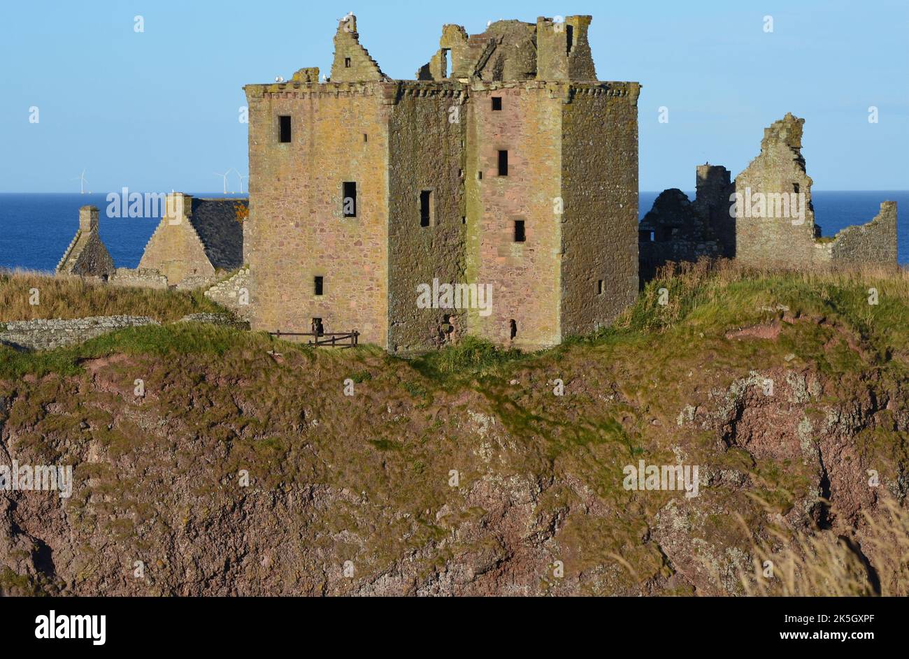 The Dunnottar Castle in Stonehaven, a Scottish historical landmark