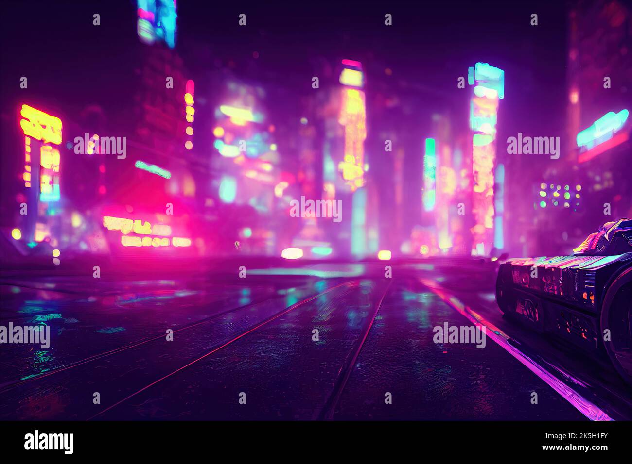 Cyberpunk City Street Technology Background Backgrounds