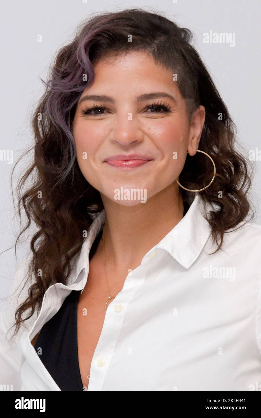 New York, USA. 08th Oct, 2022. Paola Lazaro attends a photo call for the Museum of the Moving