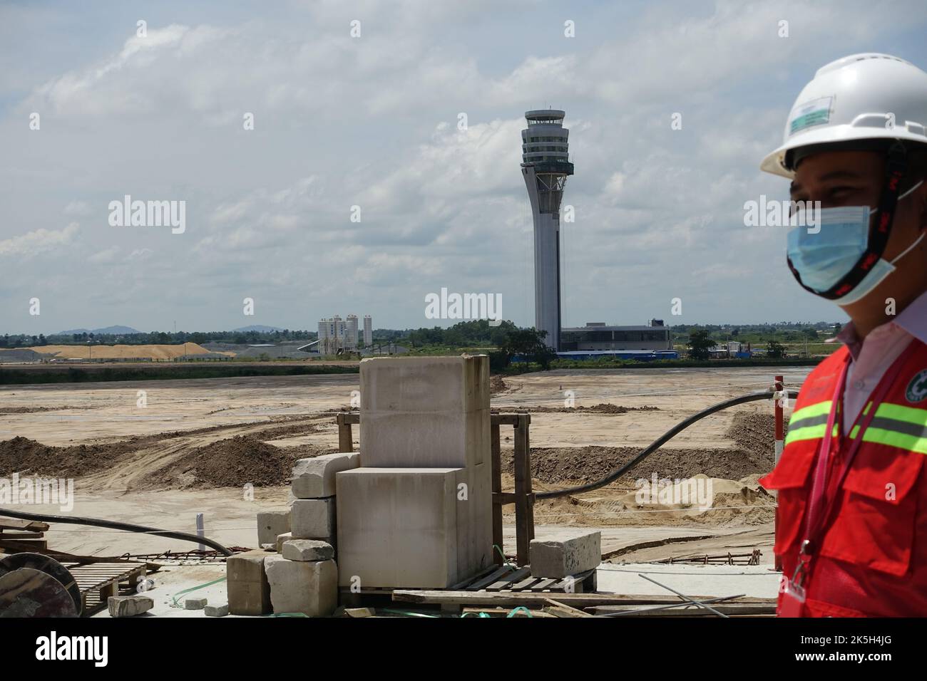 The construction site of the new Phnom Penh airport Stock Photo