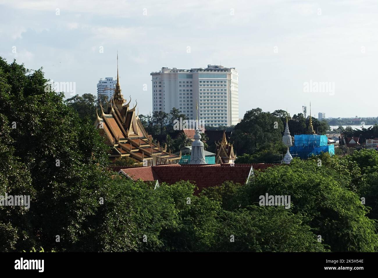 The rooftops of the Royal Palace in Phnom Penh Stock Photo