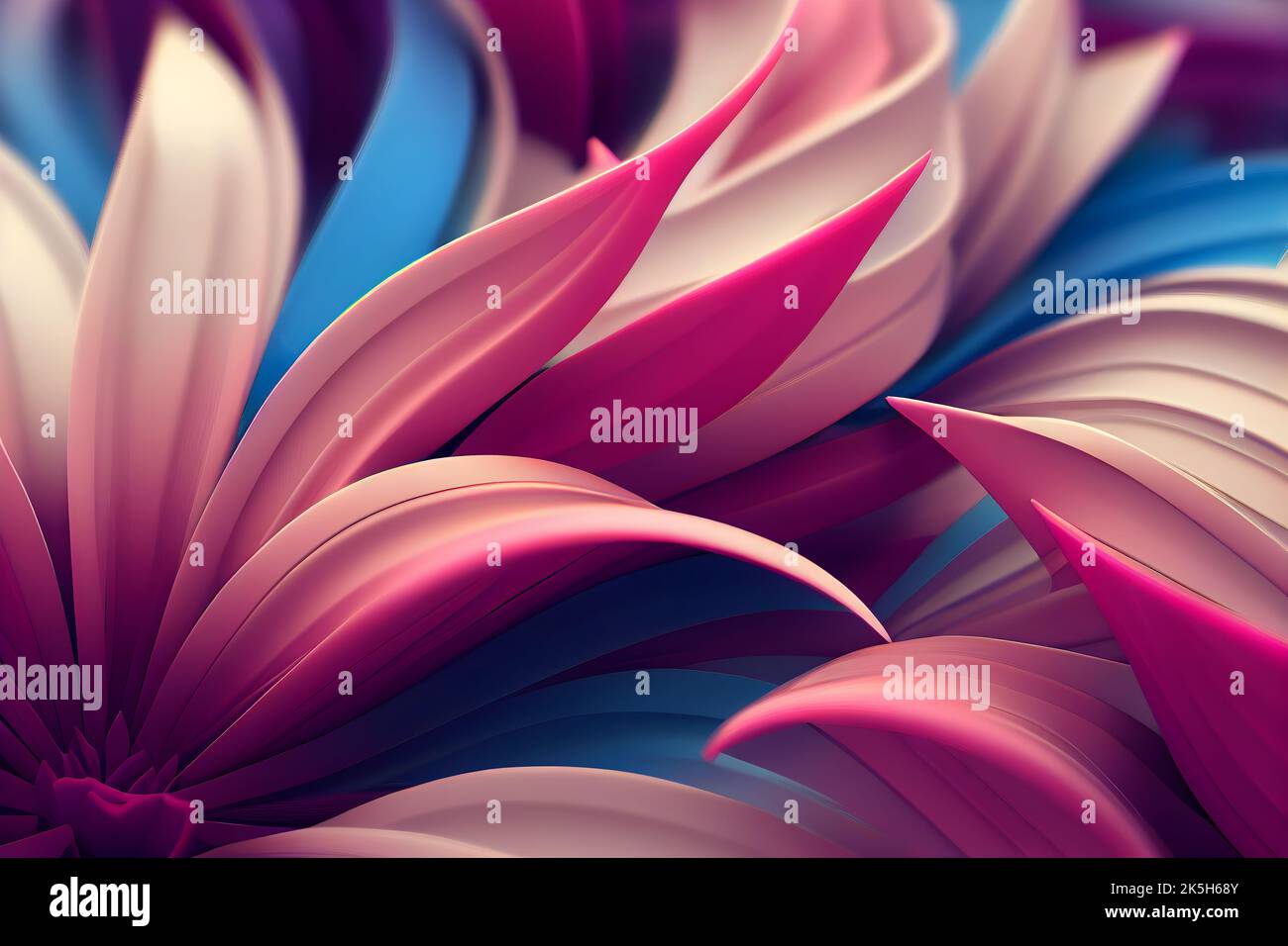 Abstract flower background, multicolored. 3D render. Stock Photo