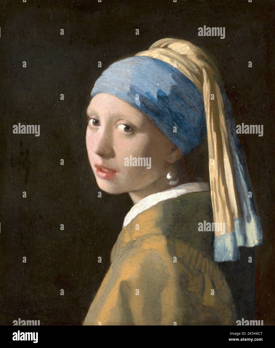 Girl with a Pearl Earring. Johannes Vermeer.  circa 1665. Stock Photo