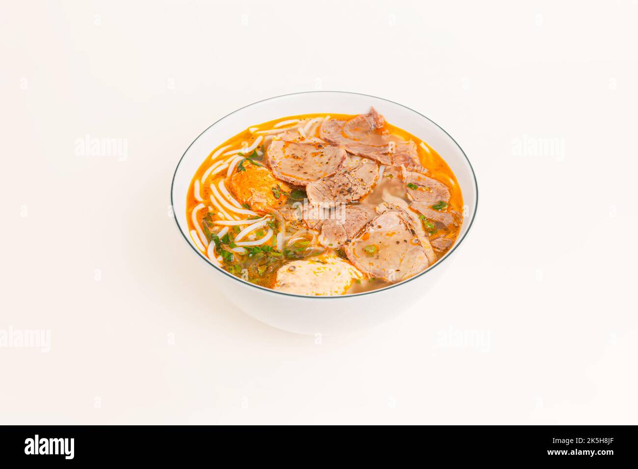 Bun Bo Hue, Vietnamese spicy beef rice noodle soup, Vietnamese food