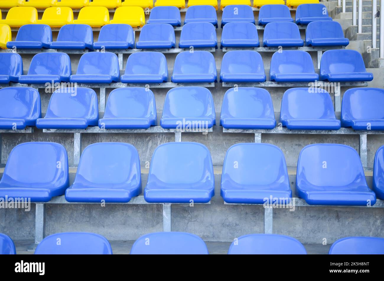 Seats at the stadium. shallow depth of field Stock Photo Alamy