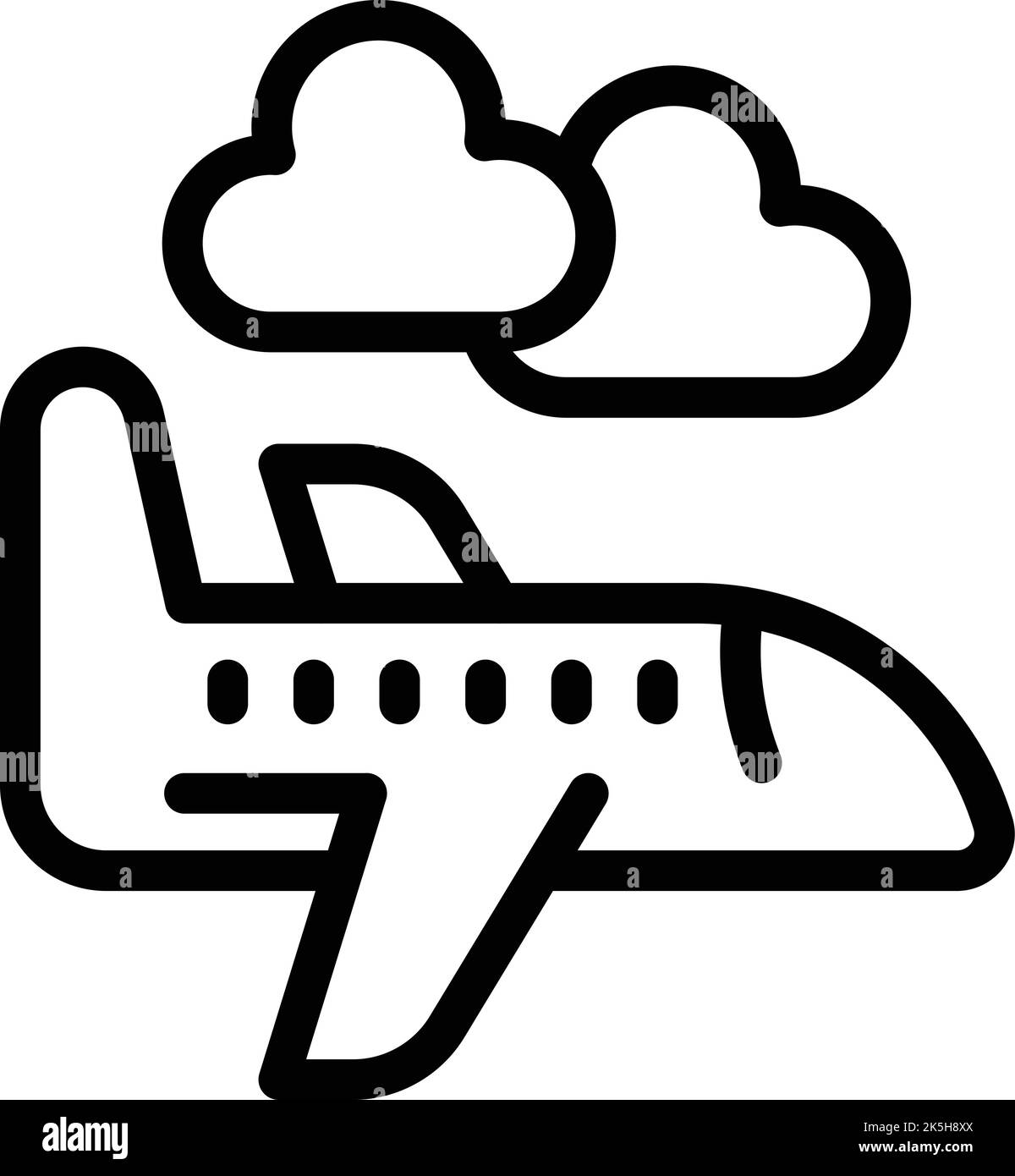 Croatia airplane icon outline vector. Flag map. Skyline town Stock