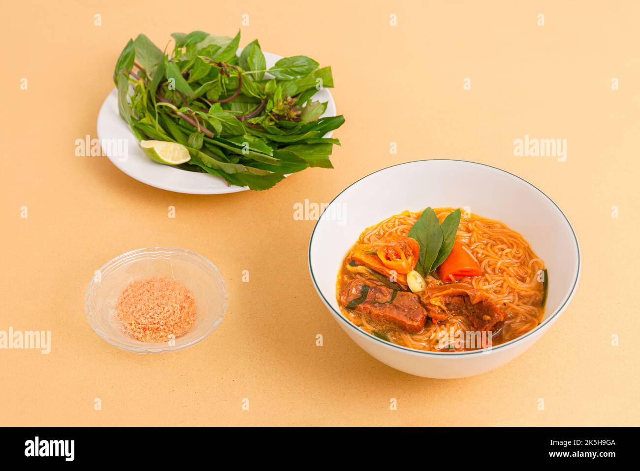 Hu tieu bo kho, Vietnamese Beef Stew with rice noodles, Vietnamese food