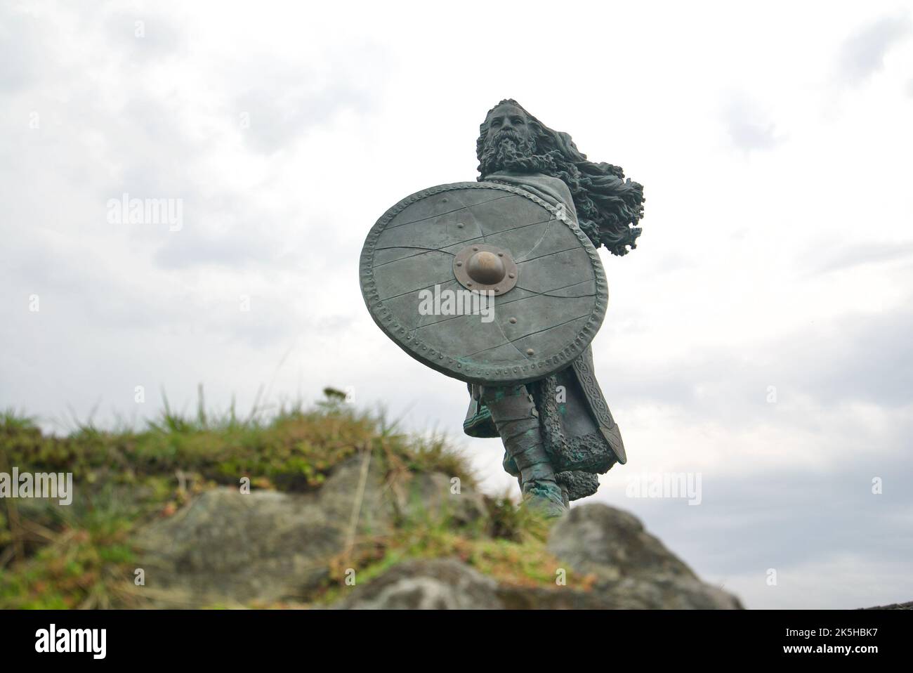 Statue of Harald Fairhair, Haugesund, Norway. The first king of Norway