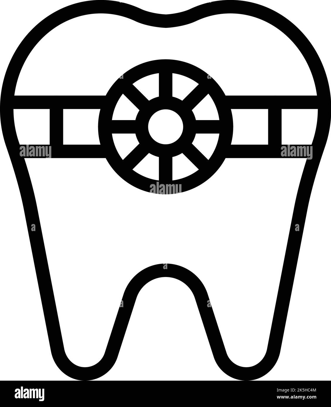 Stone tooth icon outline vector. Gem dentist. Care magic Stock Vector