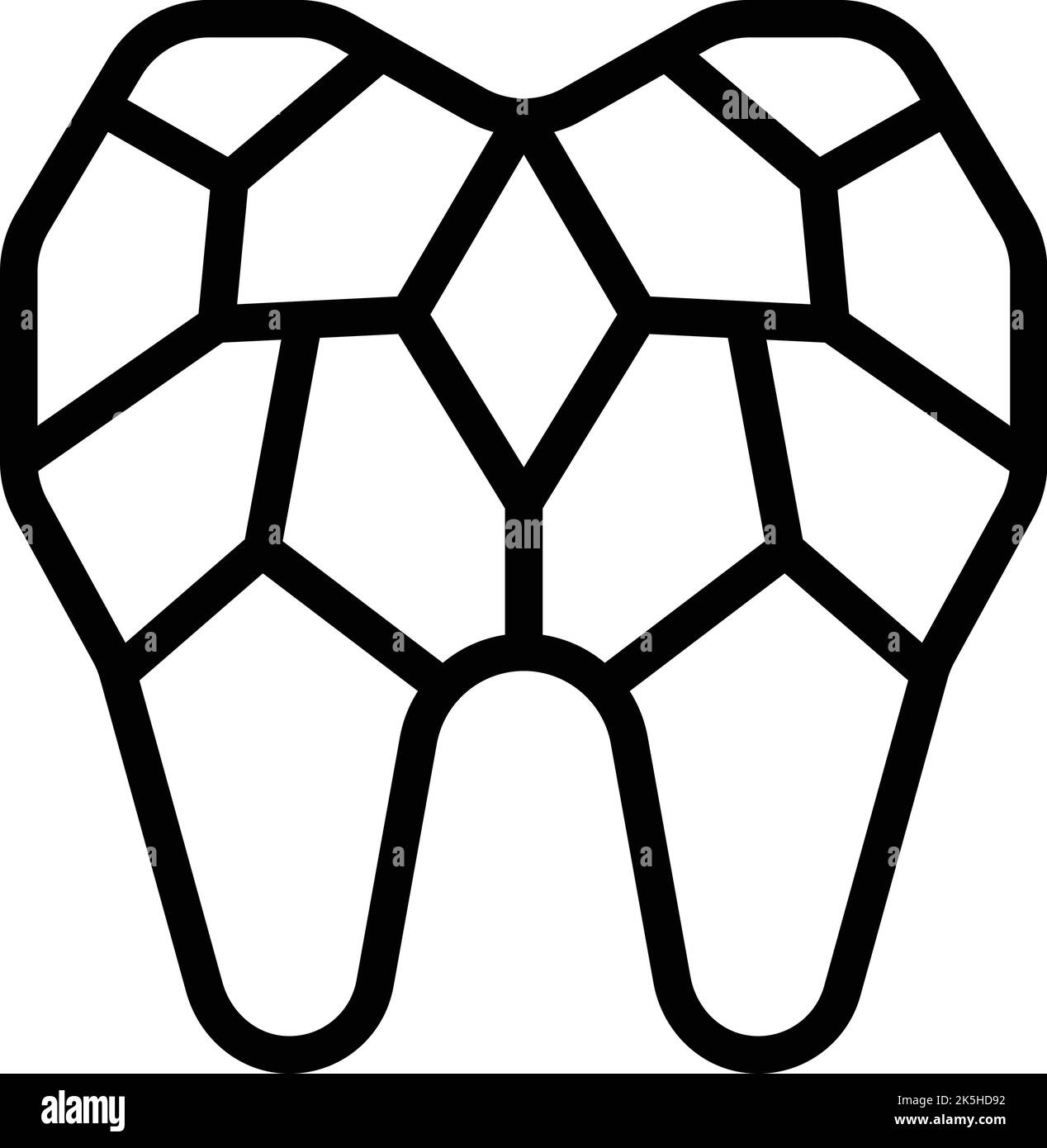 Silver tooth icon outline vector. Magic ring. Care teeth Stock Vector