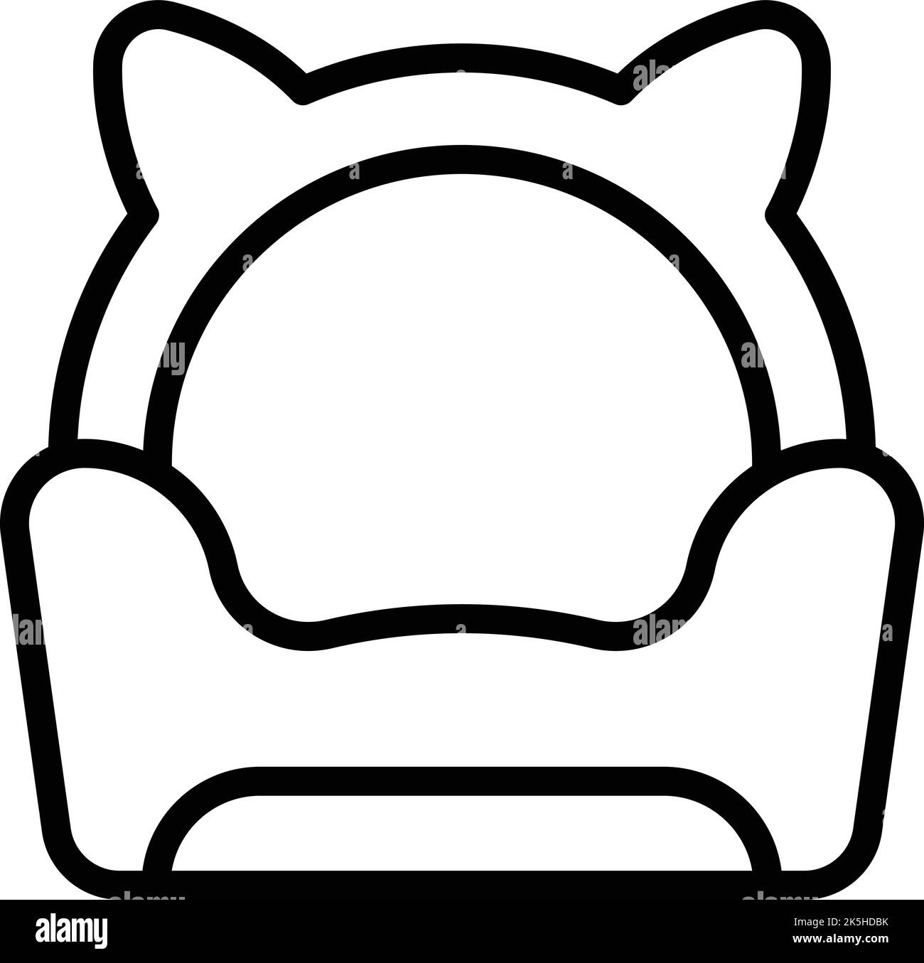 Cat soft house icon outline vector. Pet toy. Furniture shop Stock