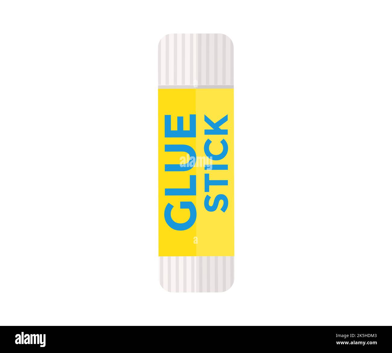 Glue stick yellow color isolated on white background logo design. Line