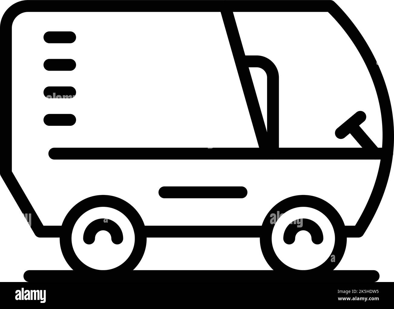 Cleaning sweeper icon outline vector. Street machine. Waste vehicle