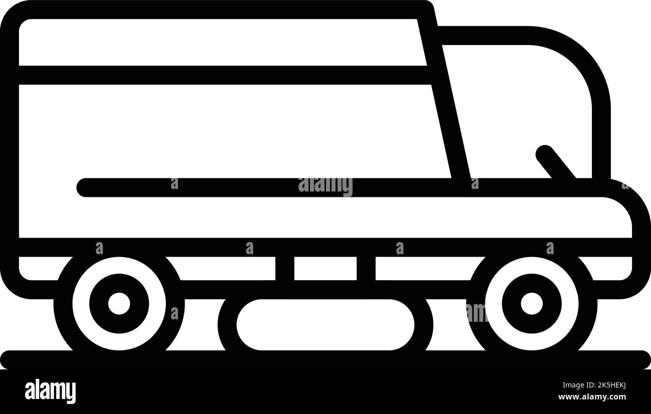 Street sweeper icon outline vector. Road truck. Machine municipal Stock ...