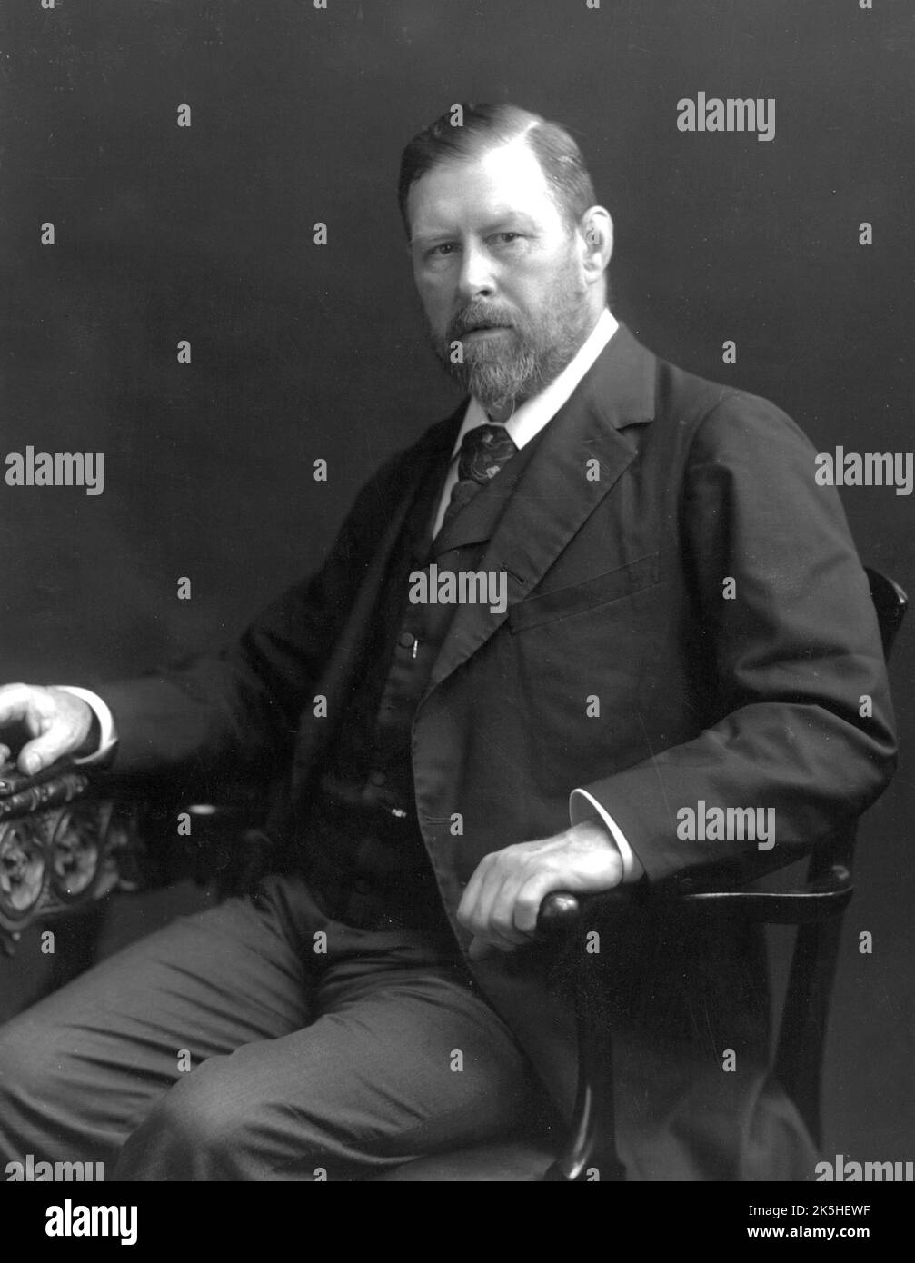 Bram Stoker, Abraham Stoker (1847 – 1912) Irish author who is celebrated for his 1897 Gothic horror novel Dracula. Stock Photo