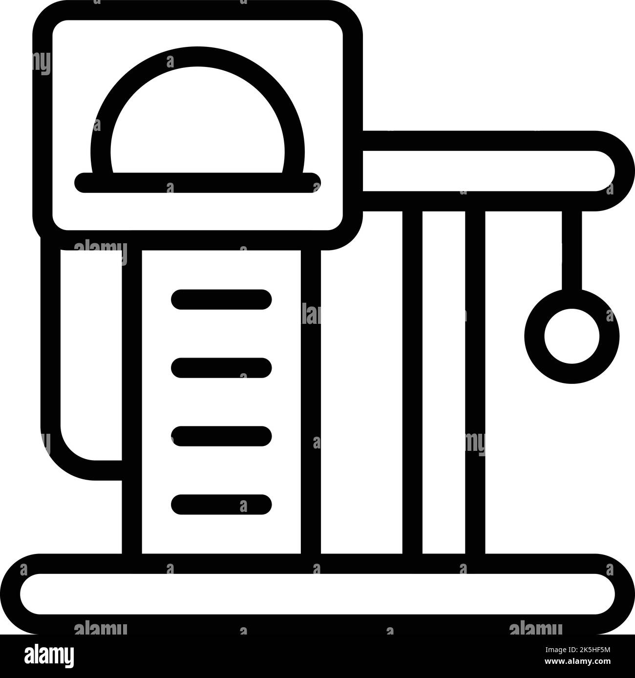 Pillar cat house icon outline vector. Pet toy. Furniture shop Stock