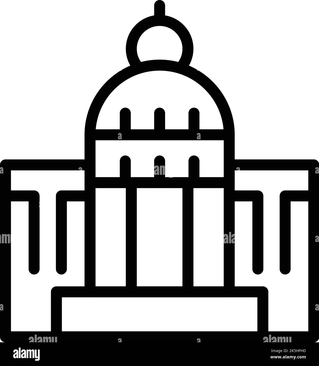 Casablanca temple icon outline vector. Morocco skyline. Africa travel ...