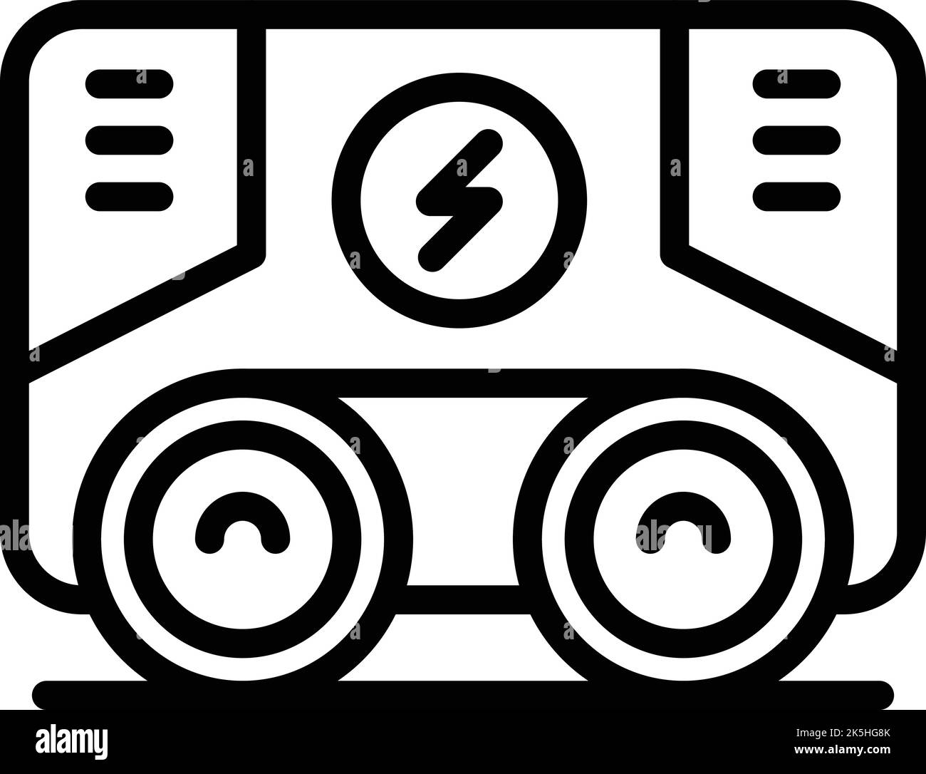 Small generator icon outline vector. Power energy. Motor backup Stock ...