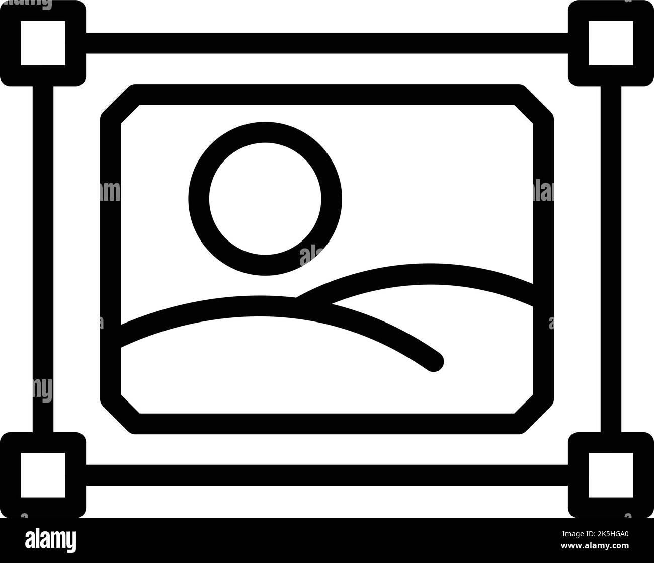 Picture snapshot icon outline vector. Camera screen. Image zoom Stock Vector Image & Art Alamy