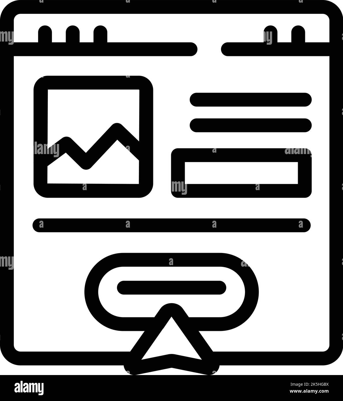 Web search icon outline vector. Modern facility. Modern accommodation Stock Vector