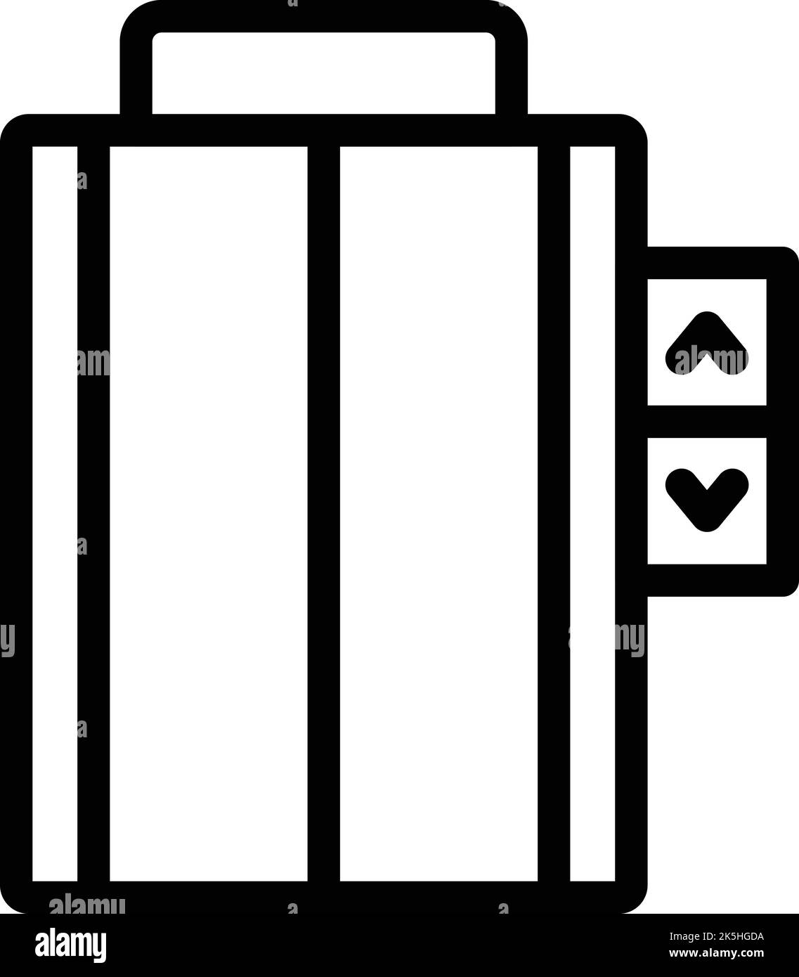 Hotel elevator icon outline vector. Hotel facility. Modern room Stock Vector